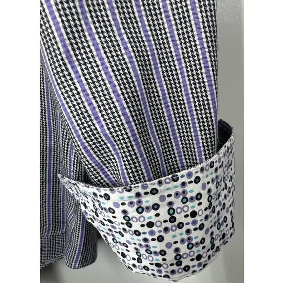 Bugatchi Men's Shaped Fit Dress Shirt, Size Large - Picture 6 of 11